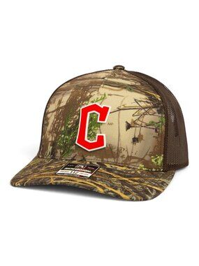 Cleveland Guardians Diamond C 3D Snapback Trucker Hat- Realtree Max-1/ Brown